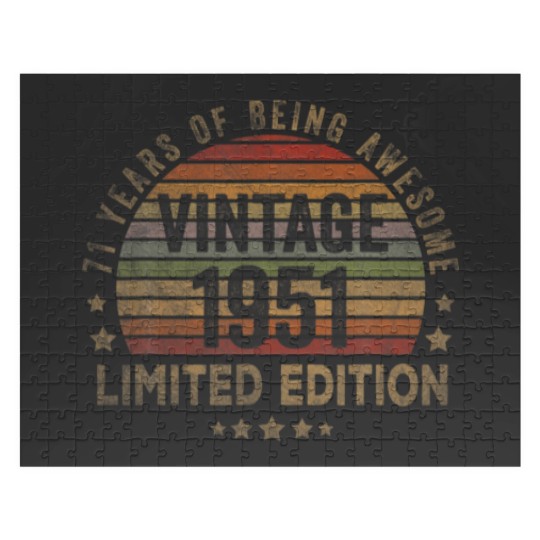 Discover 71 Year Old Gifts Vintage 1951 Limited Edition 71S Jigsaw Puzzles