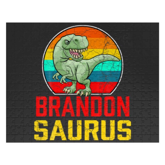 Discover Brandon Saurus Family Reunion Last Name Team Funny Jigsaw Puzzles