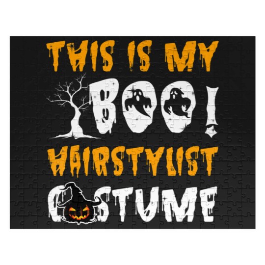 Discover Funny Barber | This Is My Boo Hairstylist Costume Sweat Jigsaw Puzzles