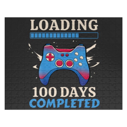 Discover Level 100 Days Of School Complete Gamer Video Game Jigsaw Puzzles