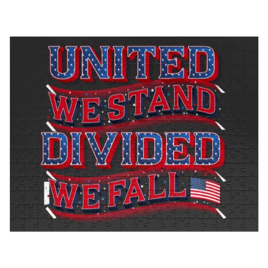 Discover United We Stand, Divided We Fall  White Jigsaw Puzzles