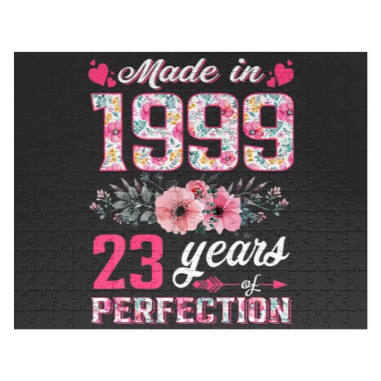 Discover Womens Made In 1999 Floral 23 Year Old 23Rd Birthd Jigsaw Puzzles