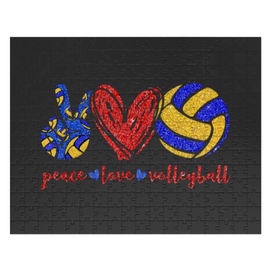 Discover Jigsaw Puzzles - Peace Love Volleyball Theme