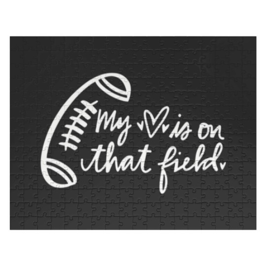 Discover My Heart Is On That Field Football Mom Game Day Fo Jigsaw Puzzles