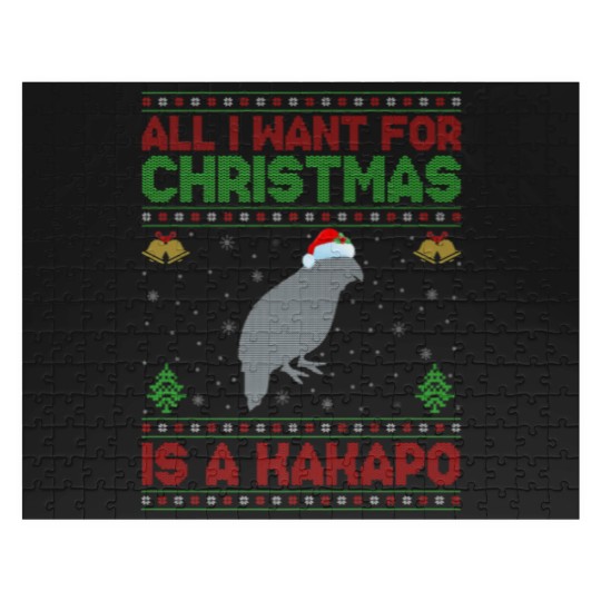 Discover Funny Ugly All I Want For Christmas Is A Kakapo Jigsaw Puzzles