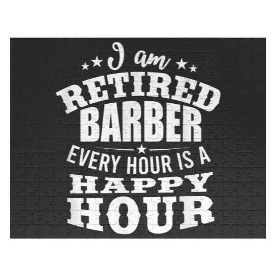 Discover Retired Hairdresser Retiree Barber Retirement Gift Jigsaw Puzzles