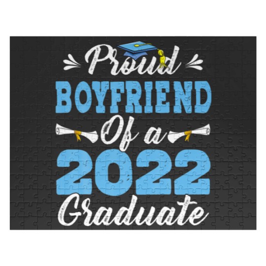Discover Proud Boyfriend Of A Class Of 2022 Graduate Senior Jigsaw Puzzles
