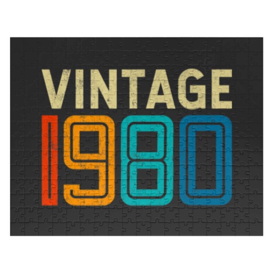 Discover 42Nd Birthday Vintage 1980 - 42 Years Old Men Wome Jigsaw Puzzles