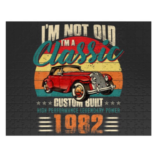 Discover 40Th Birthday Vintage Im Not Old Im Classic 1982 4 Jigsaw Puzzles