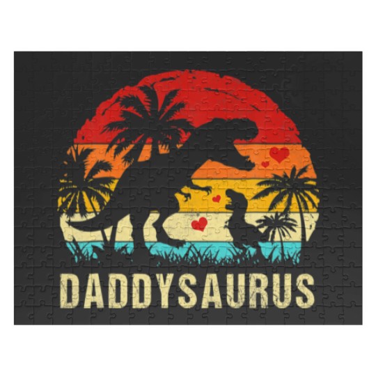 Discover Daddy Dinosaur Funny Kid Daddy Saurus 2022 Jigsaw Puzzles