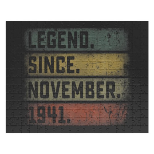 Discover Legend Since November 1941 80Th Birthday Mens 80 Y Jigsaw Puzzles