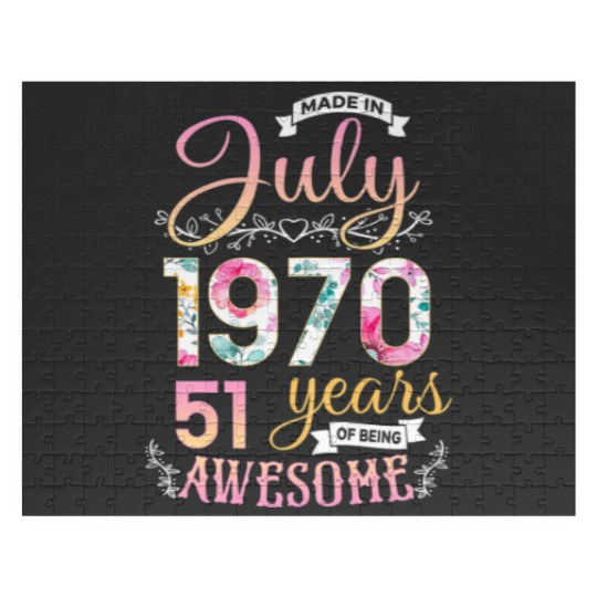Discover Womens Made In 1970 July Birthday 51 Years Of Bein Jigsaw Puzzles