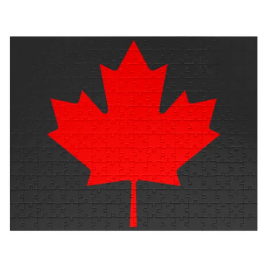 Discover Red Canada Maple Leaf Souvenir Jigsaw Puzzles