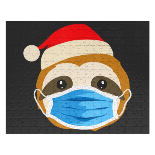 Discover Sloth Wearing Face Mask Pajamas Christmas Gifts Jigsaw Puzzles