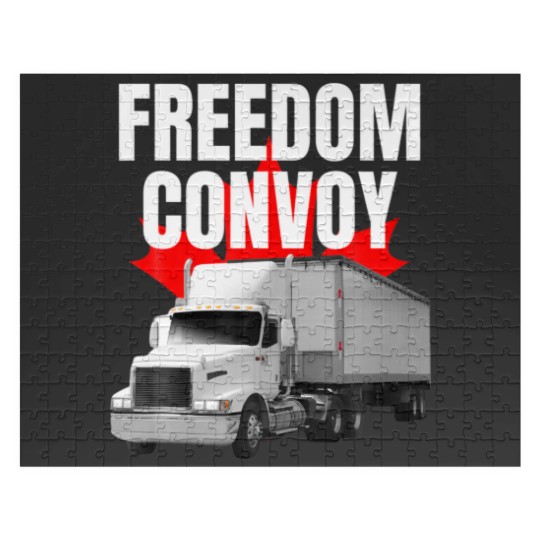 Discover Freedom Convoy 2022 Support Our Truckers Canada US Jigsaw Puzzles