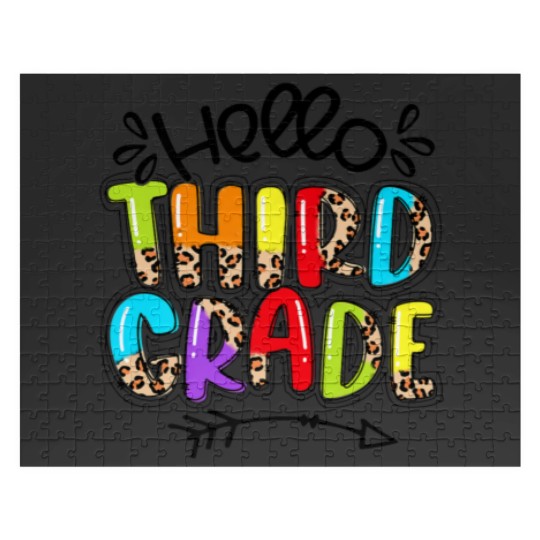 Discover Leopard Hello 3Rd Grade Teacher Life Student Back Jigsaw Puzzles