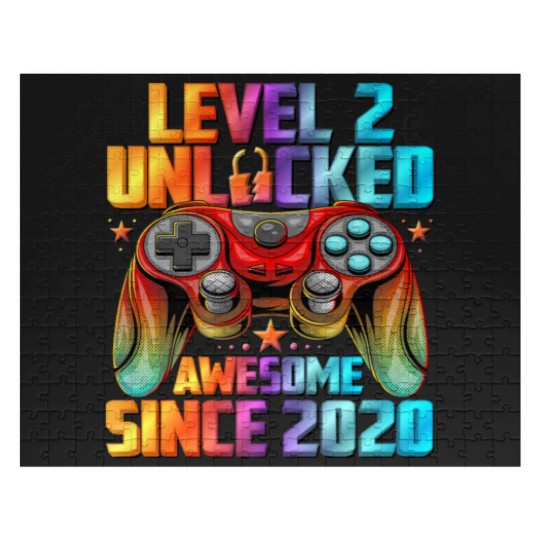 Discover Level 2 Unlocked Awesome Since 2020 2Nd Birthday G Jigsaw Puzzles