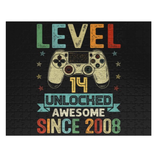 Discover Level 14 Unlocked Awesome Since 2008 Video Game 14 Jigsaw Puzzles