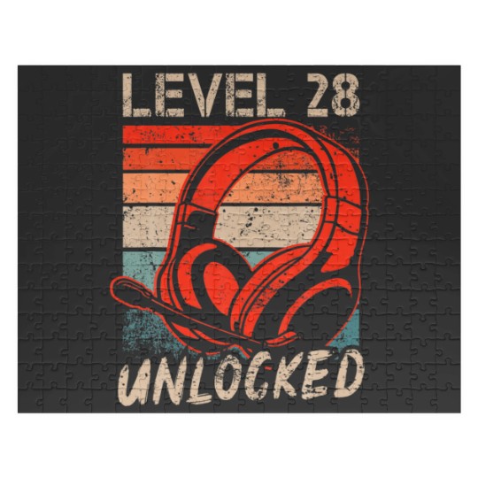 Discover Level 28 Unlocked Video Gamer Lovers 28Th Birthday Jigsaw Puzzles