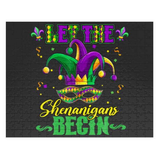 Discover Let The Shenanigans Begin Men Women Mardi Gras Jigsaw Puzzles