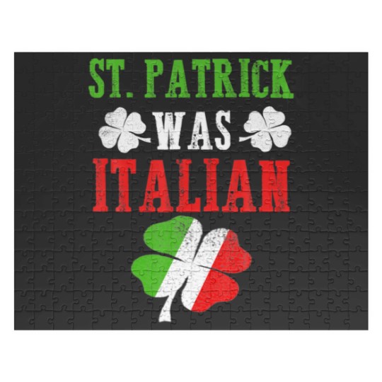 Discover St Patrick Was Italian St Patrick's Day Funny Gift Jigsaw Puzzles