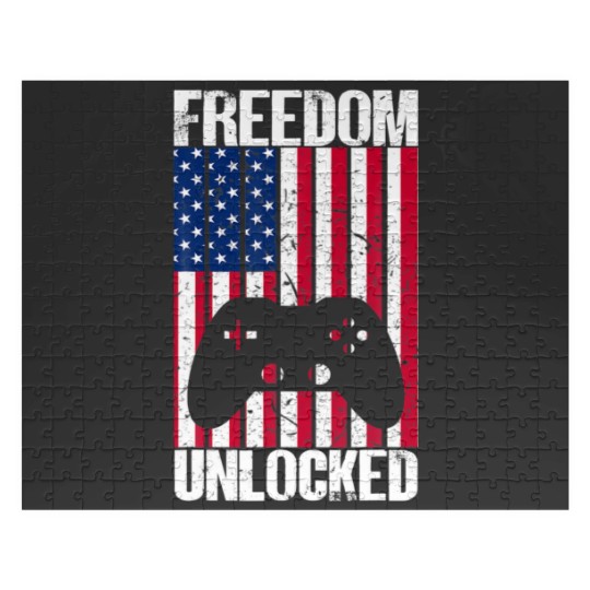 Discover Gamer 4Th Of July Freedom Unlocked Video Games Jigsaw Puzzles