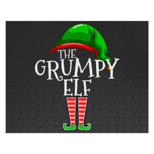 Discover The Grumpy Elf Family Matching Group Christmas Gif Jigsaw Puzzles