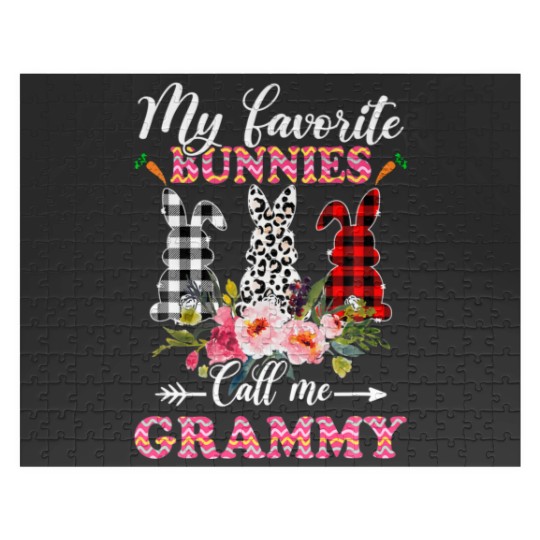 Discover My Favorite Bunnies Call Me Grammy Easter Leopard Jigsaw Puzzles