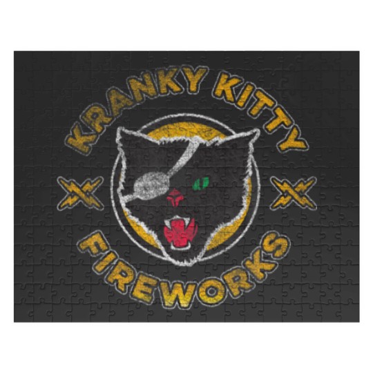 Discover Kranky Kitty Fireworks Funny Pirate Cat Jigsaw Puzzles