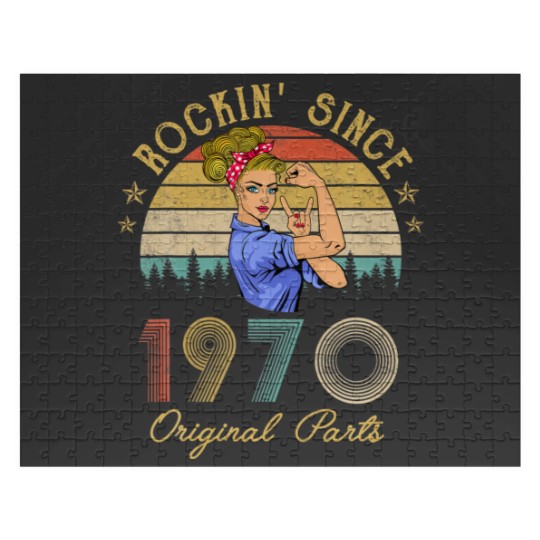 Discover Vintage 1970 Rockin Sine 52Nd Birthday Women 52 Ye Jigsaw Puzzles