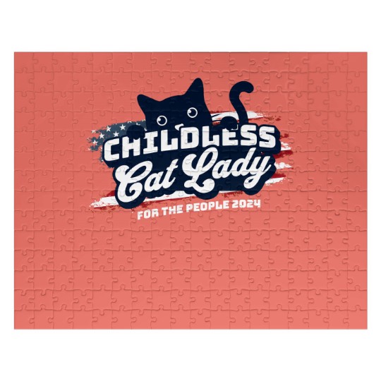 Discover Funny Kamala Harris 2024 Jigsaw Puzzles, Childless cat lady Jigsaw Puzzles, President Kamala Harris