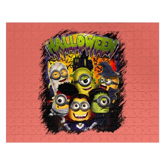 Discover Minions Halloween Jigsaw Puzzles Unisex Jersey Short Sleeve Jigsaw Puzzles