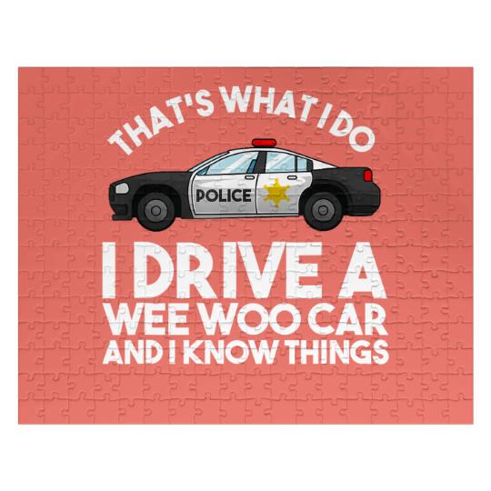Discover Funny Police Officer Gift For Cop Law Enforcement Men Women Jigsaw Puzzles