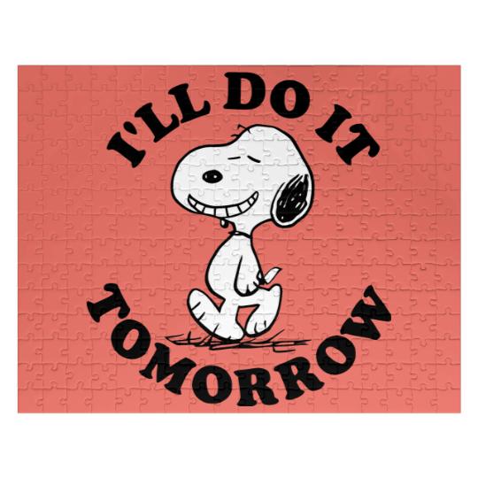 Discover Snoopy I'll Do It Tomorrow Jigsaw Puzzles