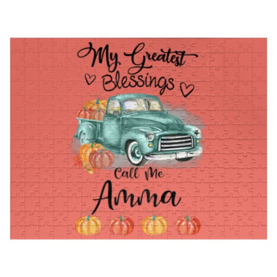 Discover Womens My Greatest Blessings Call Me Amma Bumpkin Jigsaw Puzzles