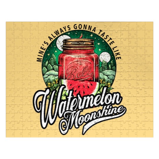 Discover Watermelon Moonshine Retro Country Music Jigsaw Puzzles