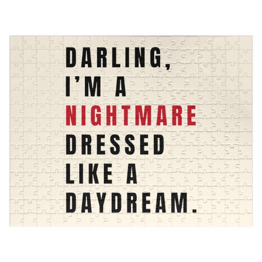 Discover Darling I'm a Nightmare Dressed Like a Daydream Jigsaw Puzzles, Tour Merch Jigsaw Puzzles