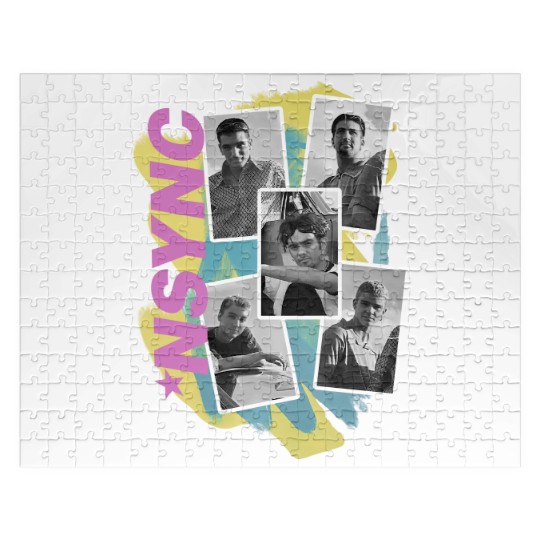 Discover Vintage NSYNC No Strings Attached Black Jigsaw Puzzles