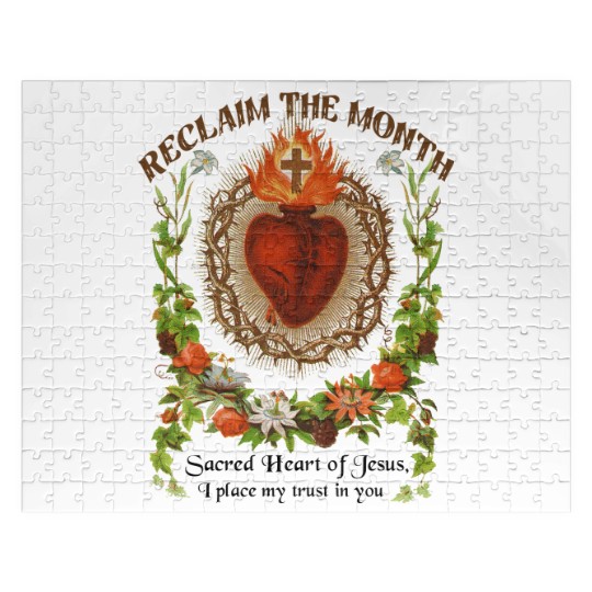 Discover Catholic Jigsaw Puzzles Reclaim the Month Sacred Heart of Jesus Jigsaw Puzzles