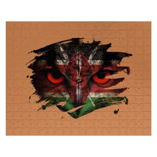 Discover Kenya Flag and Menacing Owl Jigsaw Puzzles