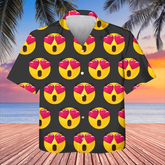 Discover Emoji Heart Eyes Valentines Kids Hawaiians