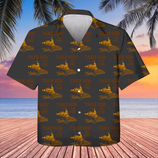 Discover Take Him To The Train Station, yellowst Lover Kids Hawaiians