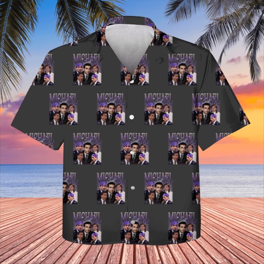 Discover Retro Michael Scott Kids Hawaiians, Limited Michael Scott Vintage Kids Hawaiians, Michael Scott Gift