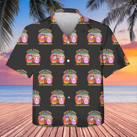 Discover Kids Hawaiian Shirt: BlueyDad Grannies Family