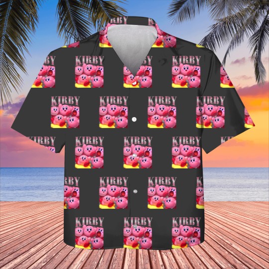 Discover Kids Vintage Kirby Hawaiian Shirt - Cute and Fun