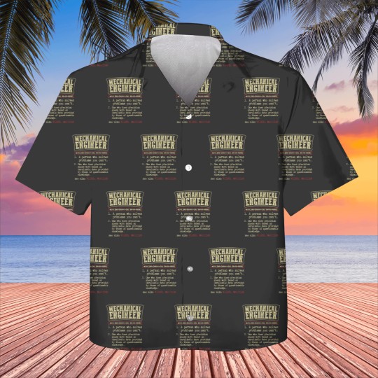 Discover Mechanical Engineer Funny Dictionary Definition Kids Hawaiians