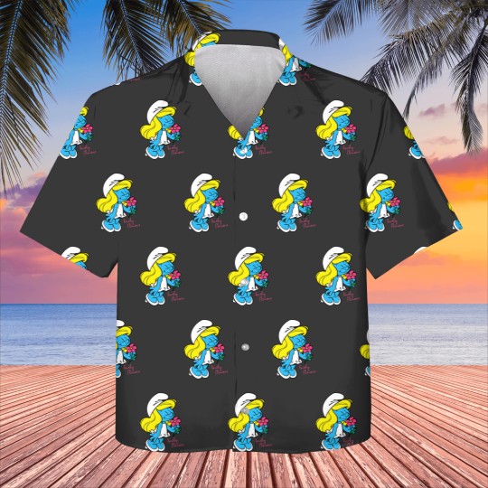 Discover Us The Smuurfs Smurfette Lovely Flowers Unisex Vintage Kids Hawaiians