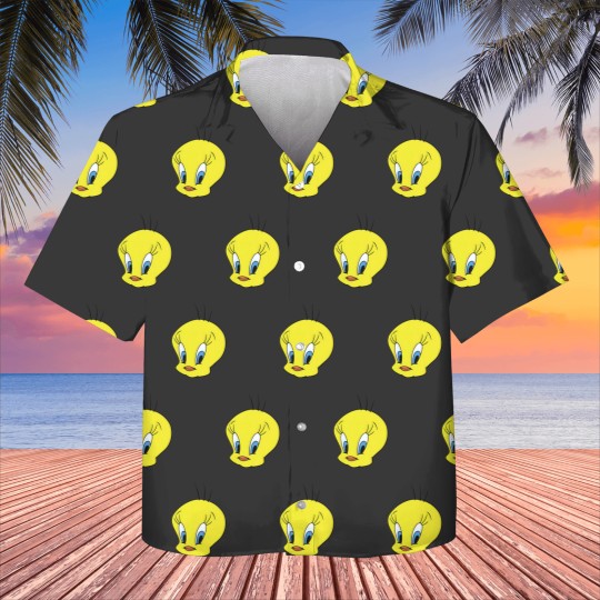Discover Tweety Bird  gender neutral short sleeved Kids Hawaiians