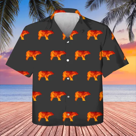 Discover bear burning Kids Hawaiians