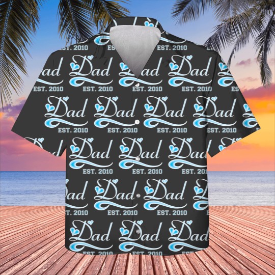 Discover Dad Established 2010 Happy Fathers Day Kids Hawaiians